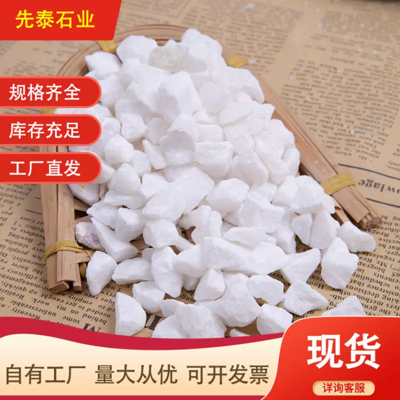 园林景观小白石头枯山水白鹅卵石水磨石子白色砾石水洗石