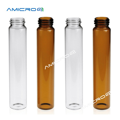 D24P01 Glass liquid storage bottle 20mL 24-400 transparent Screw Vials 27.5 × 57mm 100 individual/box