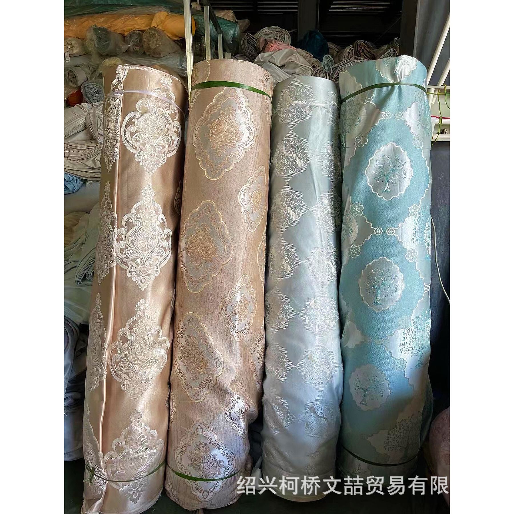 外贸高精密提花窗帘布现货特惠 跨境电商亚马逊库存批发