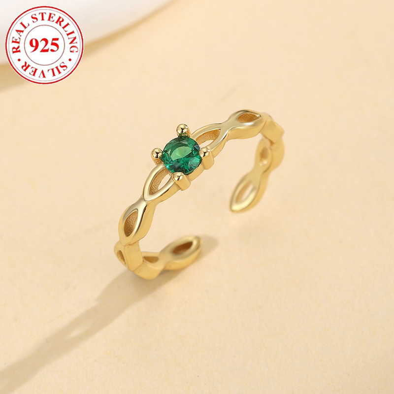 Holiday, Daily Occasion 925 Sterling Silver Material Hot Selling S925 Sterling Silver Four-Claw Single Diamond Beccarite Women's Foot Ring Light Luxury Beach Toe Ring