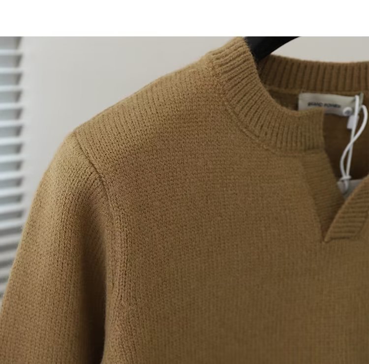 Men's Round Neck Sweater Casual Versatile Knit Pullover British_voghion.com