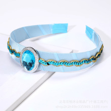 欧美阿拉丁茉莉公主发箍简约可爱女式蓝色金边花边发饰辛德拉发箍