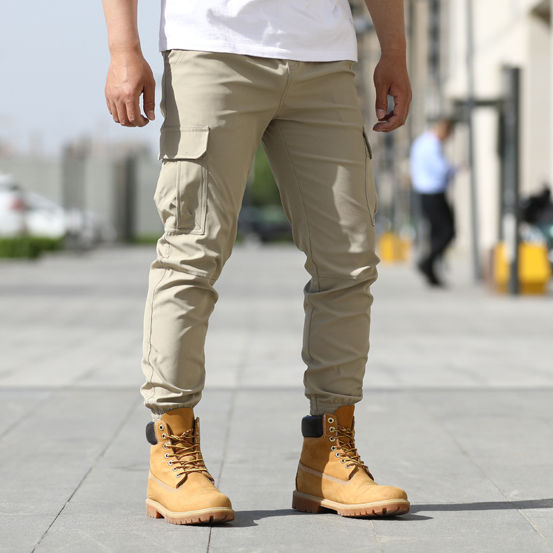 Pantalones cargo para hombre para primavera y otoño, pantalones jogger para hombres jóvenes, pantalones deportivos holgados informales con múltiples bolsillos, pantalones informales con múltiples bolsillos para hombre