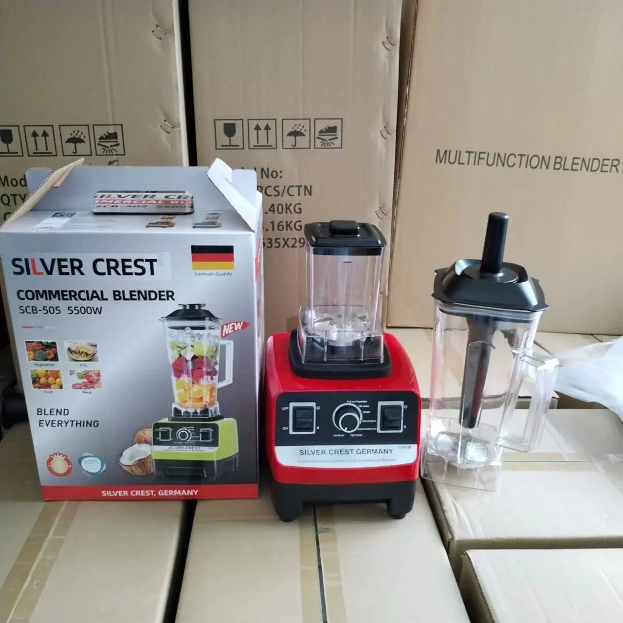 外贸英文多功能破壁机 5500W双杯破壁机家用辅食料理研磨搅拌机