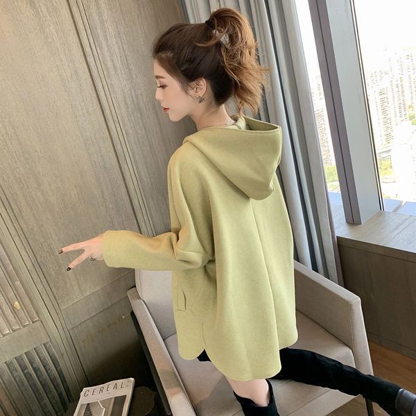 运动加绒加厚卫衣女秋冬连帽拉链韩版新款宽松大码学生长袖套头潮|undefined