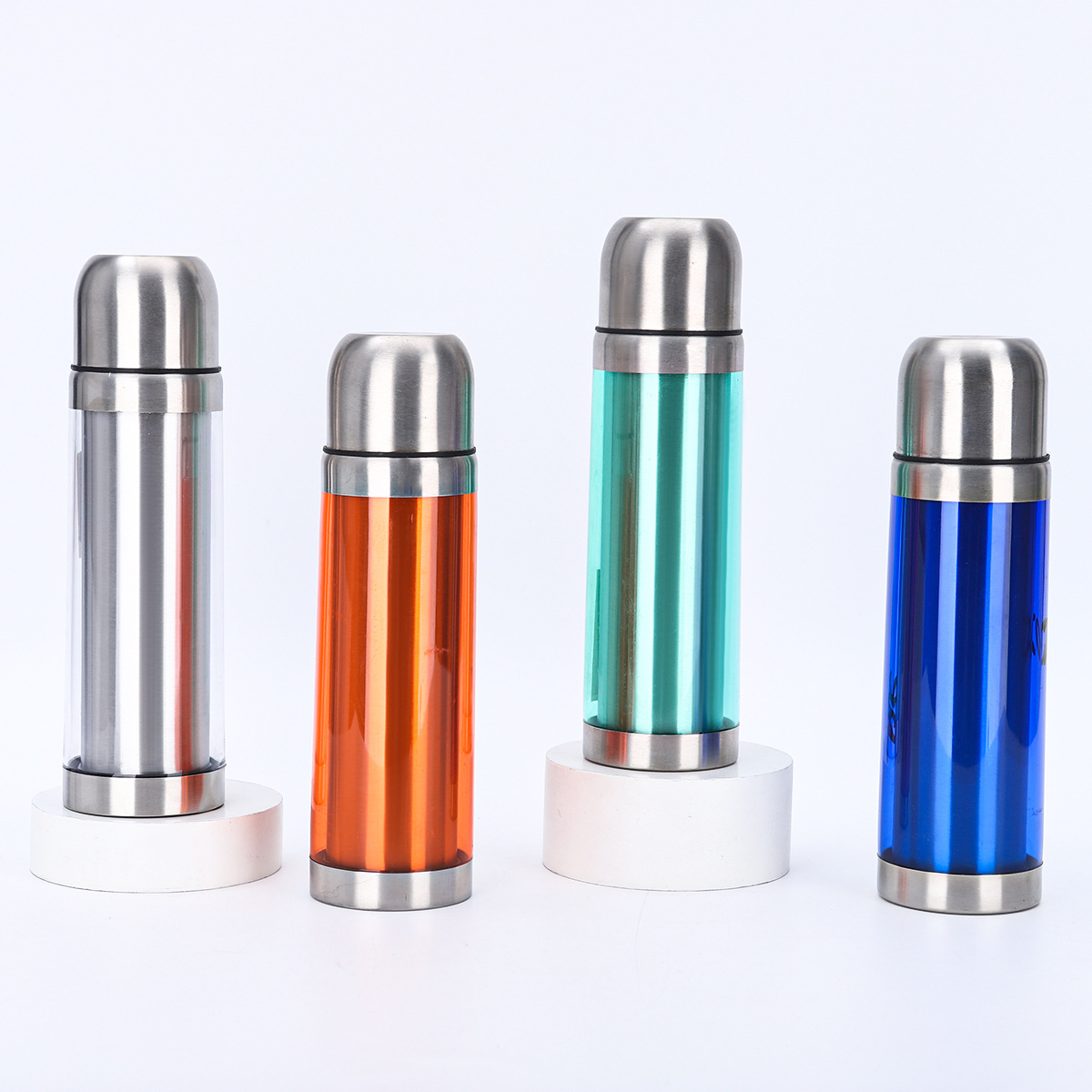 Amazon Hot sale acero inoxidable taza de vacío creativa taza de agua de bala doble taza de agua portátil al aire libre hervidor deportivo