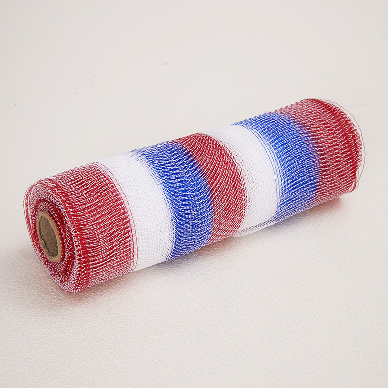 Rollo de malla de PP de 10 pulgadas * 10 yardas, material para guirnaldas, hilo de malla dorado navideño, cinta para embalaje con atmósfera festiva. image 14