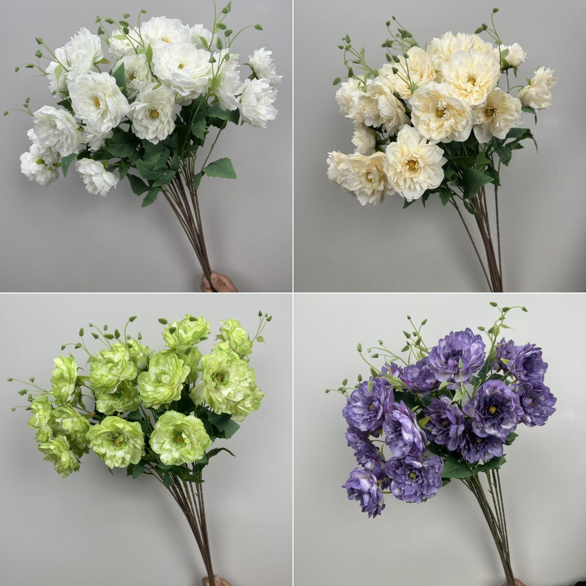 仿真花假花依兰牡丹摆设轻奢高端花束婚庆装饰花艺地排花餐桌摆件