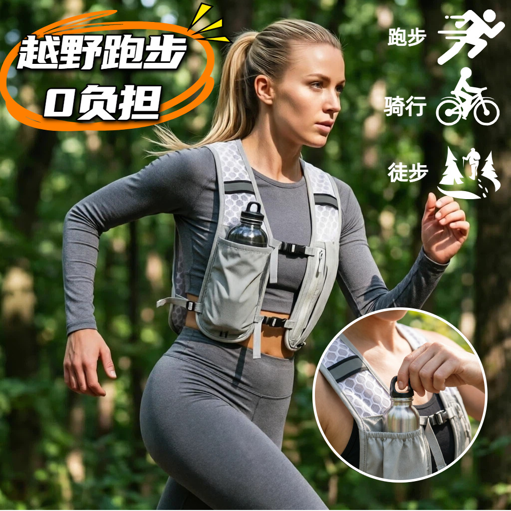 跑步马甲包户外运动越野跑步背包骑行徒步背心包轻便水壶收纳