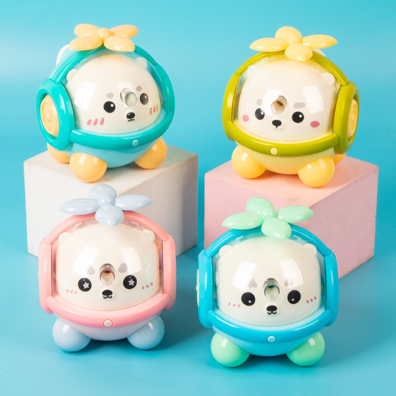 Helicóptero creativo bolígrafo de escritorio juguetes estudiantes aprendiendo papelería mano afiladora bolígrafo cuchillo