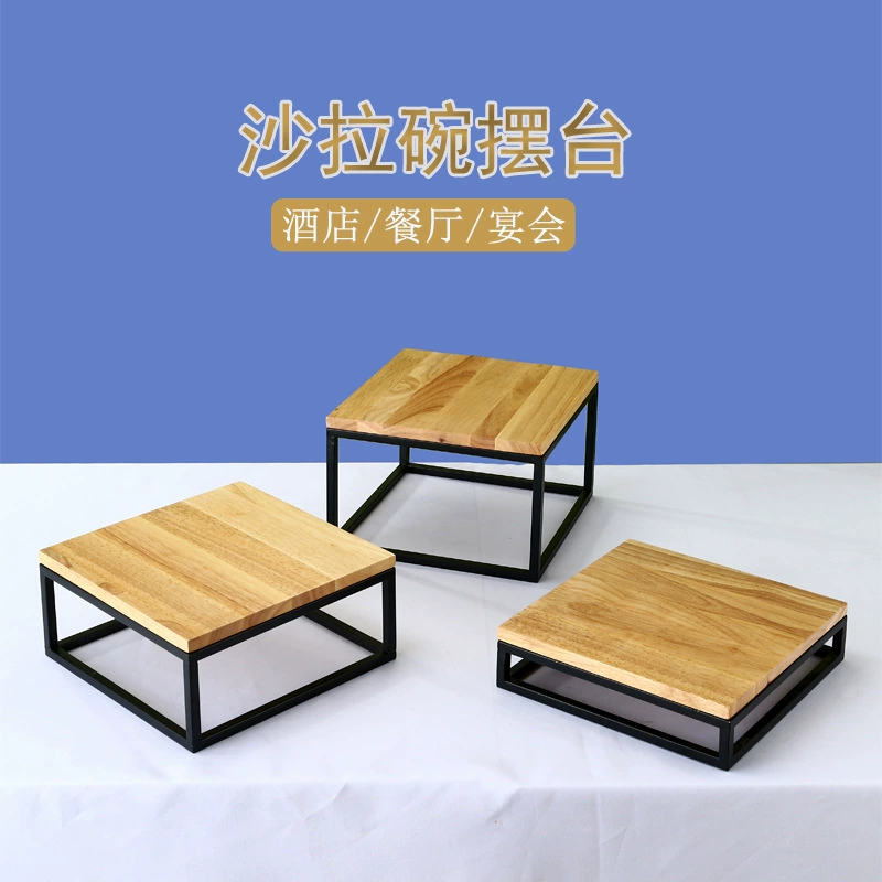 Деревянный буфетный стол, тарелка для фруктового салата, миска для холодных блюд, горшок для горячего, ресторанная подставка для приправ, стол для перерыва на чай, подставка для демонстрации еды