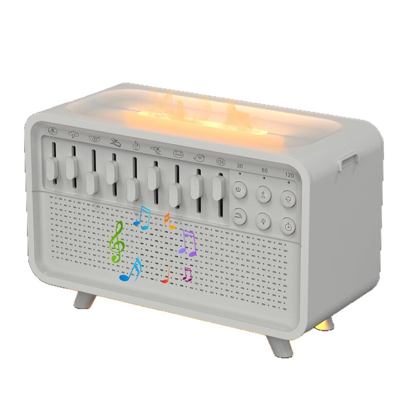 爆款白噪音睡眠仪蓝牙音响仿真火焰香薰机家用加湿器卧室小夜灯|undefined