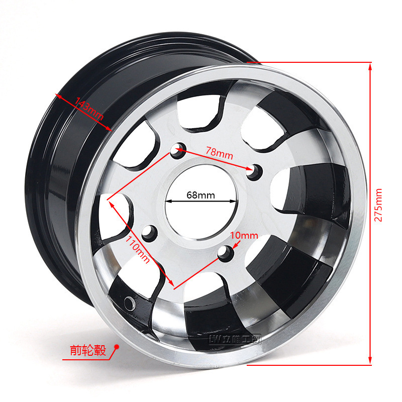 Atv Beach Vehicle Go-Kart Off-Road Vehicle 10inch Aluminum Alloy Wheels 22X 10-12.3inch X 7-10inch Aluminum Wheels