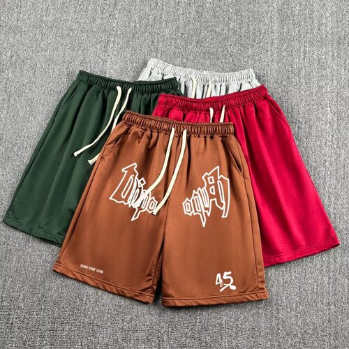 Men's Summer Basketball Drawstring Five-Pocket Pants, Versatile Large Size Casual Loose Pants, Wholesale and Foreign Trade