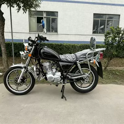 Foreign trade two-wheeled motorcycle with black body, strong power, high load capacity, low fuel consumption, cross-border export to Africa, capable of carrying heavy loads and passengers (Motosikletlər)