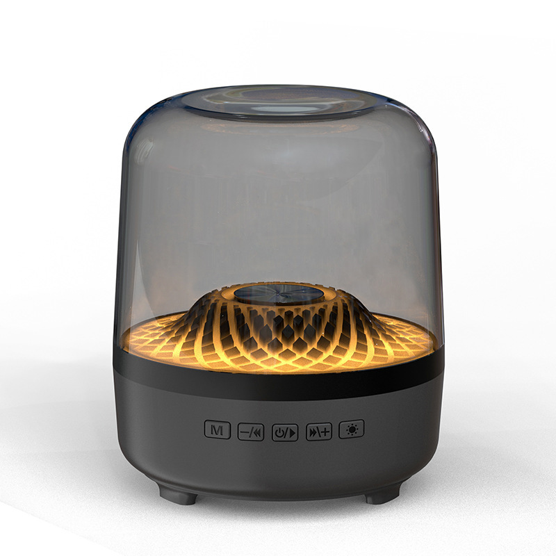 2025 新しいマンハラージサイズ第 5 世代ガラスオーディオカラフルな RGB ライト Bluetooth ギフトスピーカーコンピュータサブウーファー|undefined