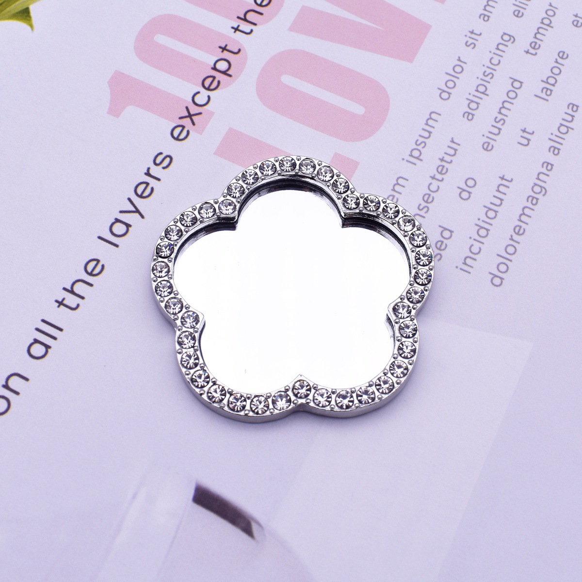 Plum blossom design, silver (with adhesive backing)
