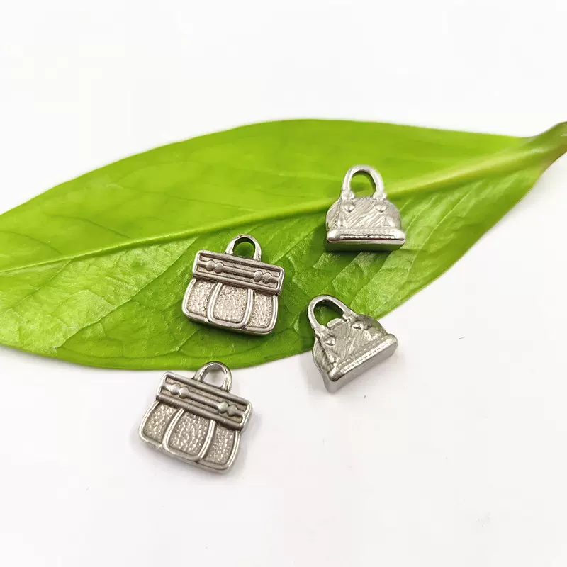 厂家供应不锈钢吊坠 欧美时尚简约箱包挂包形坠DIY饰品配件批发