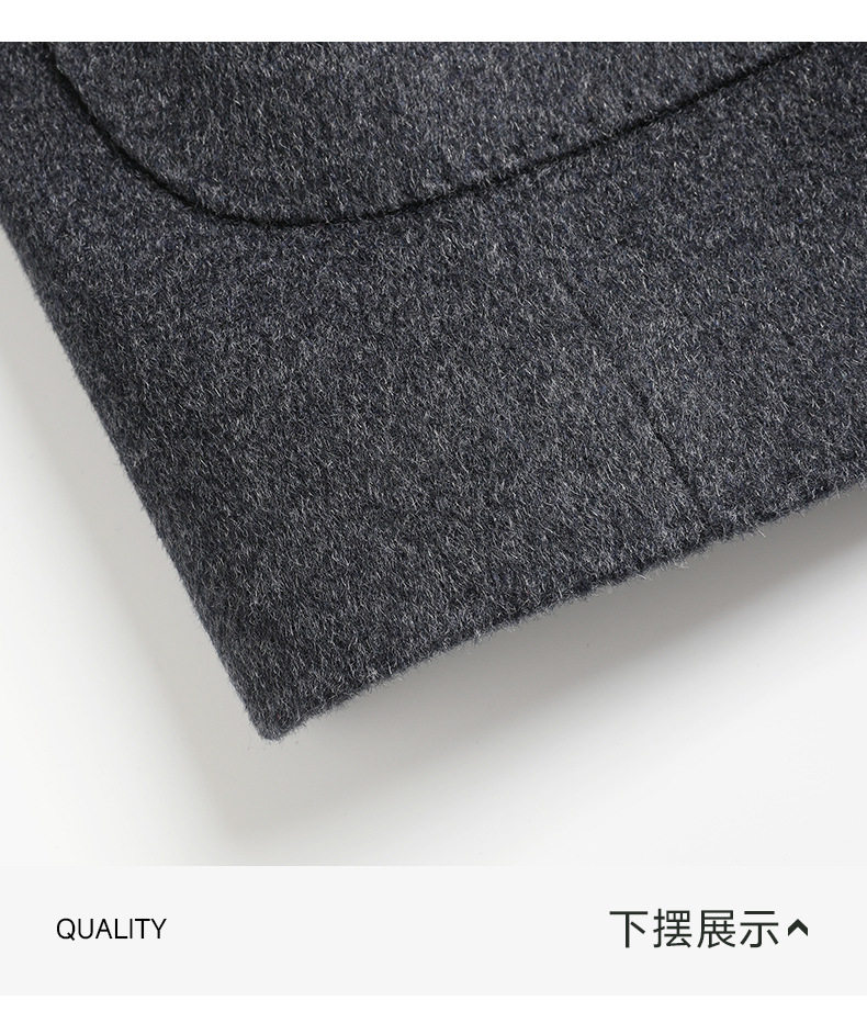 Áo vest nam dáng ôm chất liệu dạ hai mặt pha len và cashmere, tay dài, kiểu mới — Xanh da trờicolor, màu kaki, màu xám, đen chi tiết 25