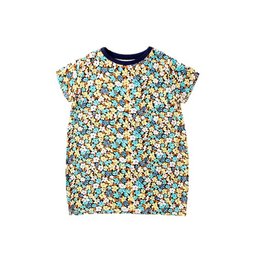 Summer Korean version of children's clothing, new girls' dresses, medium and large children's floral skirts, short-sleeved long nightgowns, children's skirts on behalf of