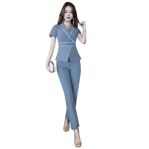 Foot massage therapist uniform, beauty and health salon work pants set M1309