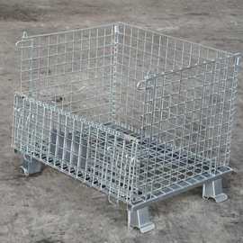 厂家仓储笼折叠铁框加厚蝴蝶笼物流家用周转箱铁笼网格快递分拣笼