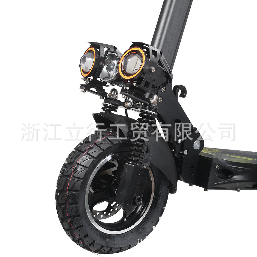 Lx-10Y Source Direct Sale 10inch Front and Rear Dual Shock-Absorbing Foldableable Portable Two-Wheel Scooter with Seat