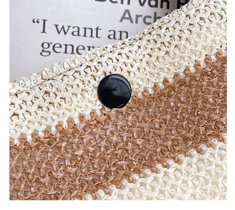Straw-woven single-shoulder bag for women, new summer casual bag for middle-aged and elderly moms, simple lunch box handbag, export version undefined