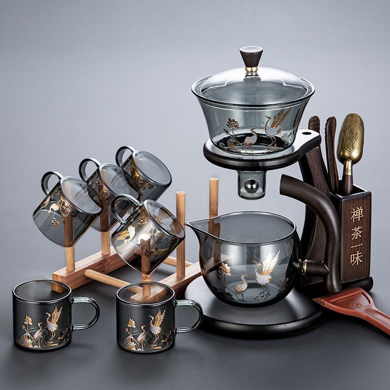 自动泡茶器玻璃茶具套装懒人泡茶茶壶茶杯家用功夫茶轻奢货源批发