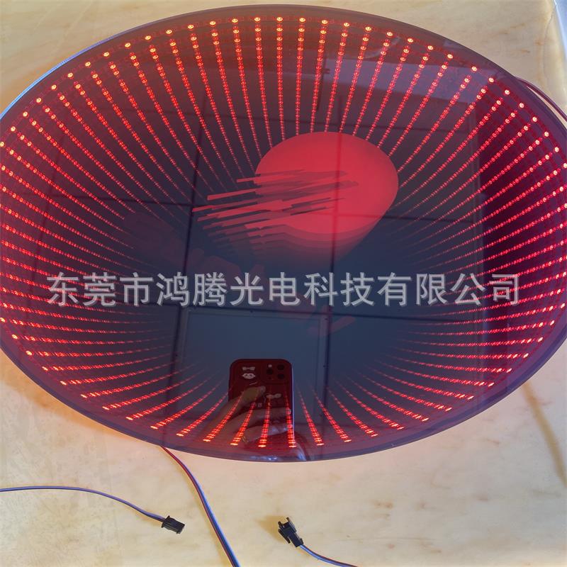 아크릴 네온 ABYSSAL 거울 MELALESIONAL 터널 빛 무한 DIY 거울 작은 시간 터널 라운드 크기