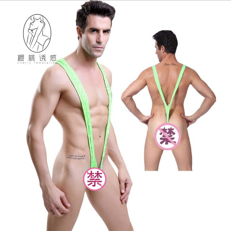 Cherry Temptation Sexy Underwear Men's V-shaped Suit Stretch Swimsuit Men's Sexy Bodies
