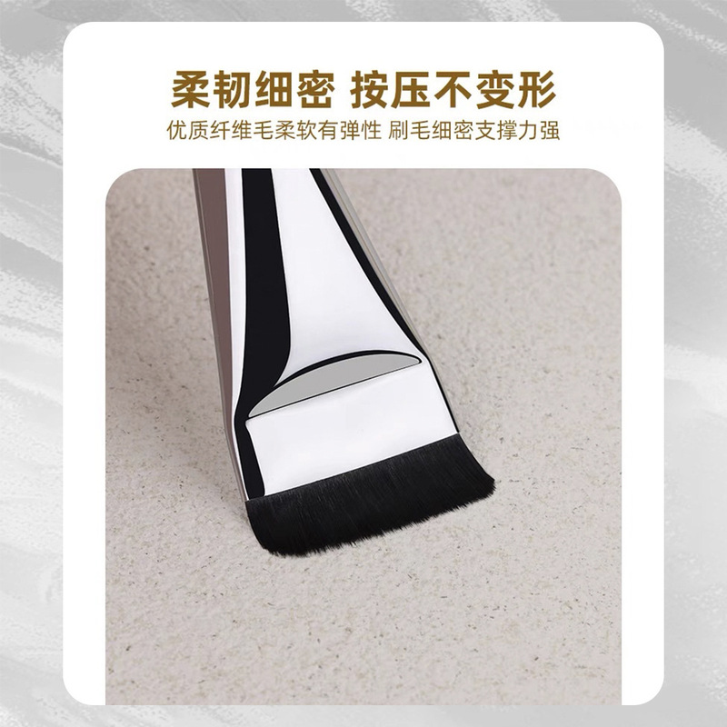 新款Wake超薄一字型粉底刷 面膜刷 遮瑕刷平头无痕不吃粉美妆工具|undefined