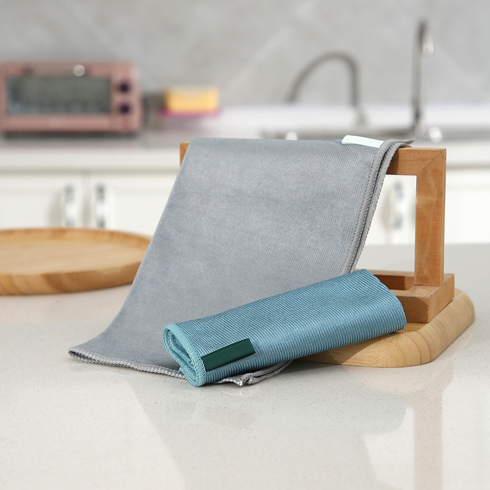 Fish scale rag daily necessities rag two-piece household kitchen cleaning magic rag wood fiber dish towel