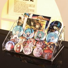 透明亚克力眼影盘气垫粉饼收纳盒指甲油口红吧唧多功能展示架摆摊