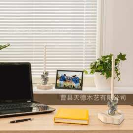 家用木质戒指架首饰架桌面堆叠架戒指收藏展示戒指支架棒球戒指架