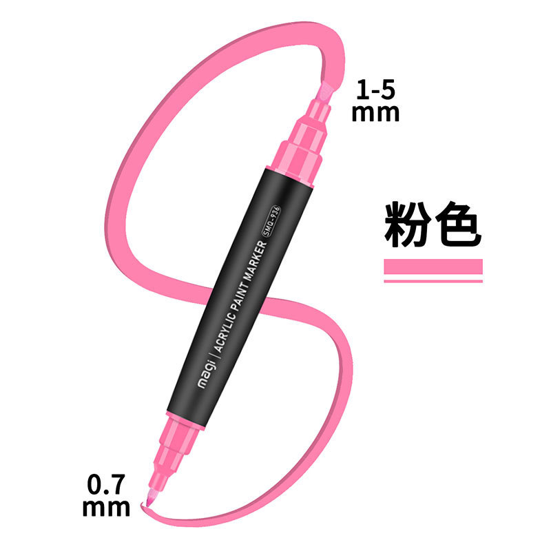 Set de marcadores acrílicos de doble punta personalizados Somic, impermeables, para manualidades DIY en cerámica