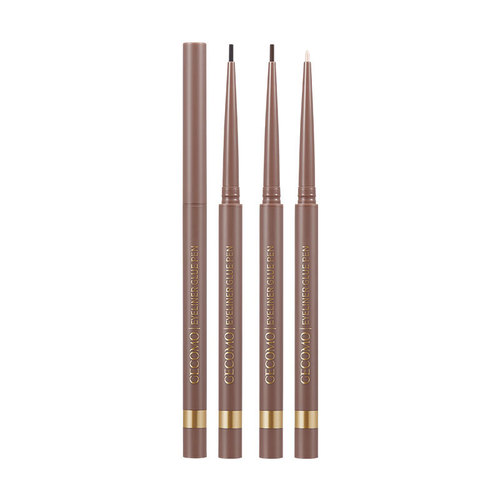 GECOMO Bright Eyes Ultra-Fine Eyeliner Gel Pen 1.5mm Not Easy to Smudge Champagne Gold Silkworm Pen Easy to Use for Beginners