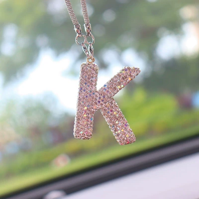 Car hanging — Amazon Clay Full Diamond Love - k-letter-car-pendant-ab-color-transparent-diamond
