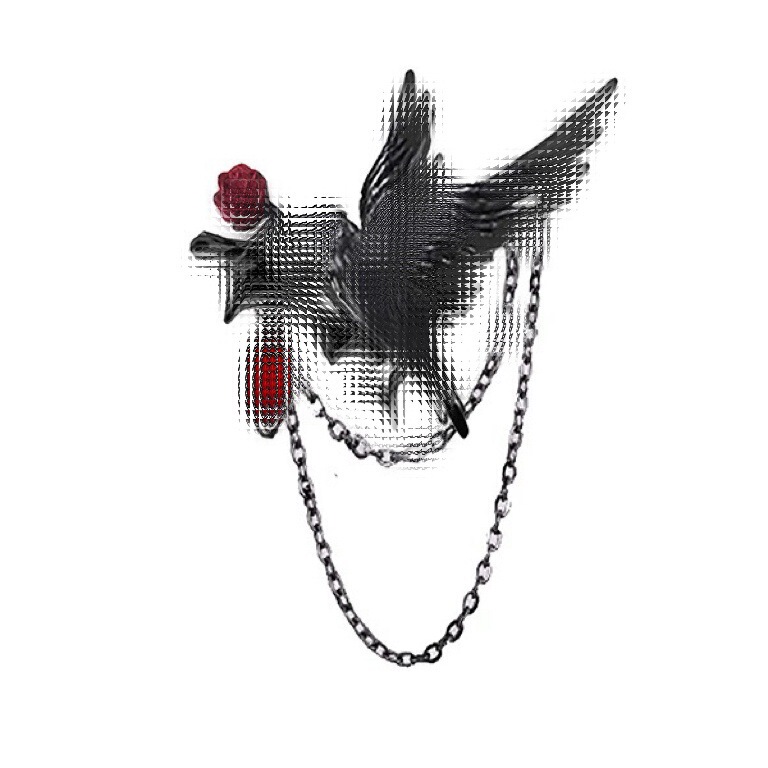Aliexpress Cross-Border Hot-Selling New Crow Metal Brooch for Women, Sweet and Cool Spicy Girl Thorn Rose Lapel Pin Accessory