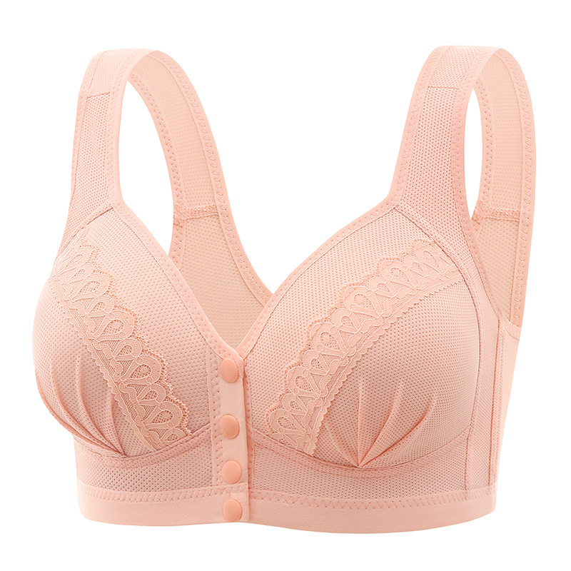 Versión extendida de lencería transfronteriza, con abertura frontal, sexy, talla grande, sin aros, sujetador deportivo de lactancia, sujetador fino, estilo camiseta sin mangas.