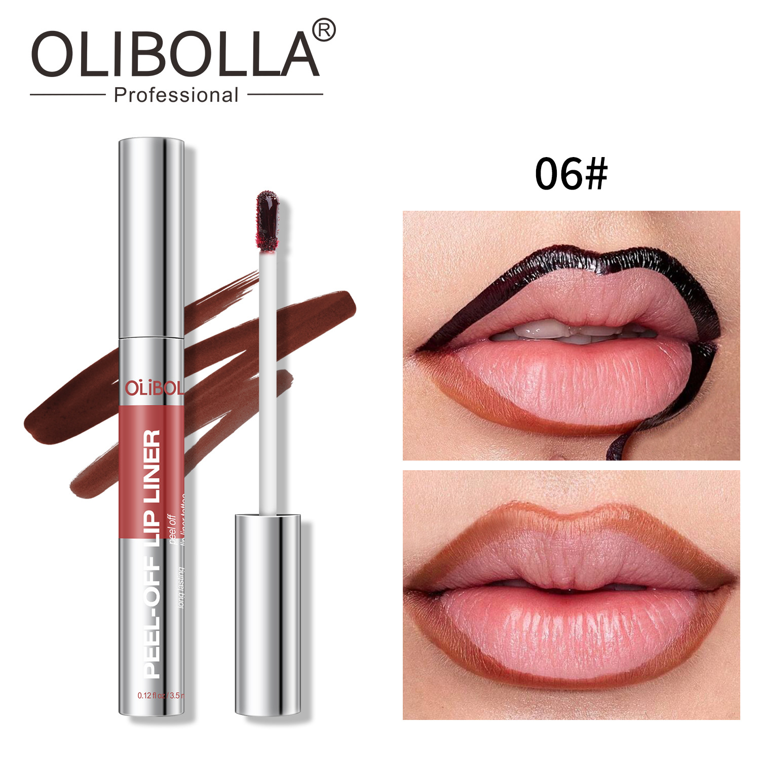 Explosión transfronteriza olibolla 8 colores mate peel lipstick duradero impermeable fácil de colorear lápiz de rayado de labios