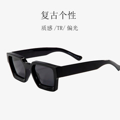 Punk Style Thick Frame Wide Leg Fashion Trend Sunglasses for Men, Multiple Colors Available, Cross-Border 1439TR Polarized Sunglasses