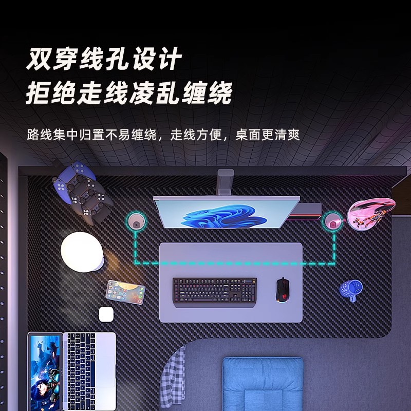 Mesa de cama dormitorio universitario perezoso mesa de esquina lateral tabla de escritorio colgante esquina escritorio de computadora