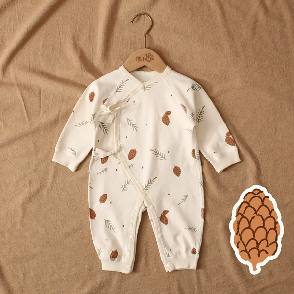Pine cone leaves----lace-up rompers