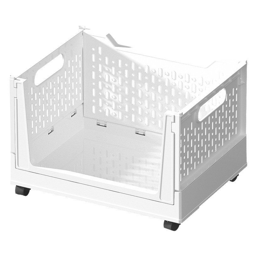 Cesta de almacenamiento de libros de escritorio mesa de dormitorio de estudiantes caja de almacenamiento plegable con ruedas caja de almacenamiento de artículos diversos cesta de organización de ropa