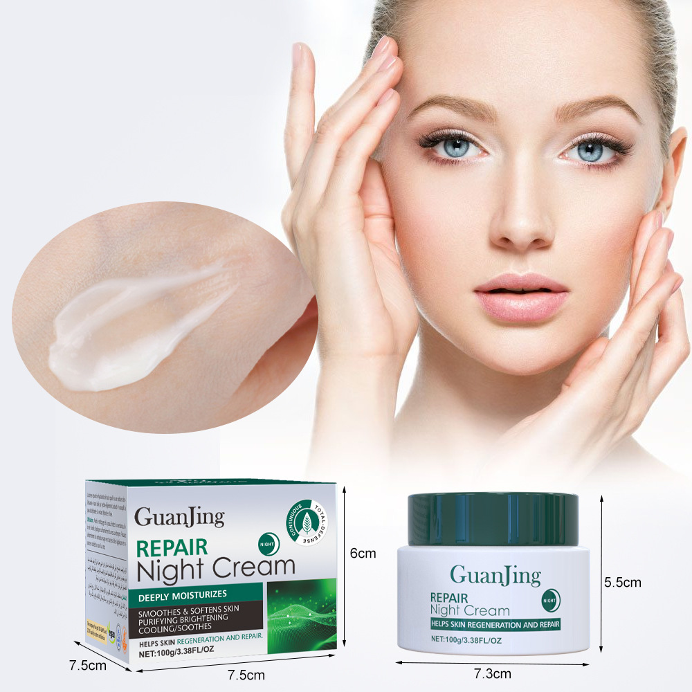 Éjszakai GUANJING növényi krém hidratáló, hidratáló és ragyogást fokozó arc öregedésgátló krém_voghion.com