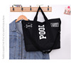 Fashionable shopping bag with letters suitable for men and women, capacious one-shoulder bag, bag strap