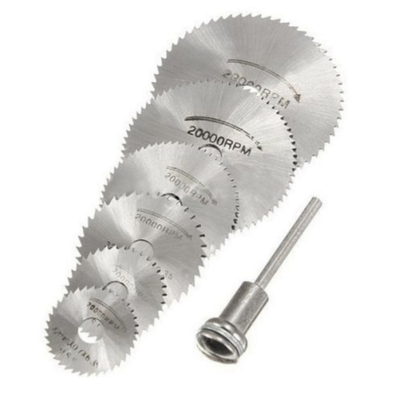 高速钢切割片 7PC 木头塑料铜铝软金属小锯片3.2mm杆