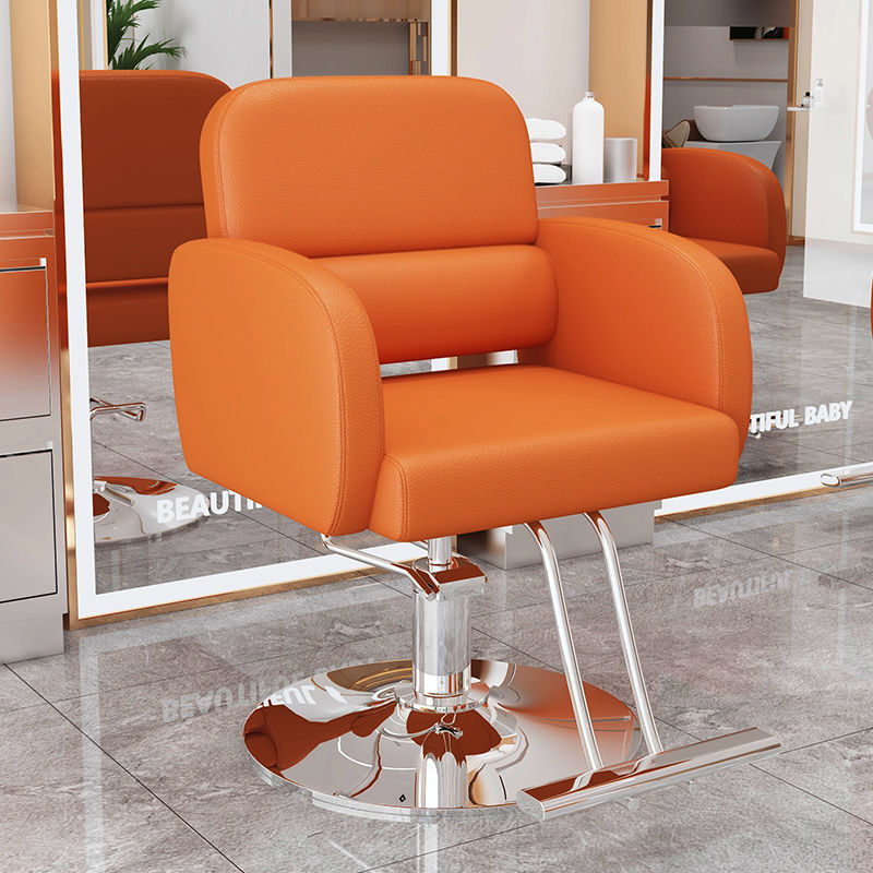La nueva silla de peluquería simple e innovadora, la silla de peluquería teñida en permanente se puede levantar y levantar, la silla de peluquería giratoria, la silla de corte para el cabello