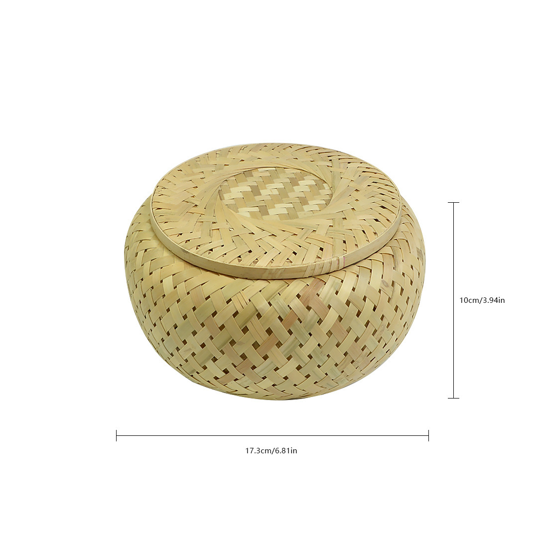 Productos de bambú hechos a mano al por mayor, cestas de almacenamiento, cestas de bambú, bandejas de dim sum, recogedor redondo de granja, bollos al vapor, cestas de bambú, platos de frutas, pájaros